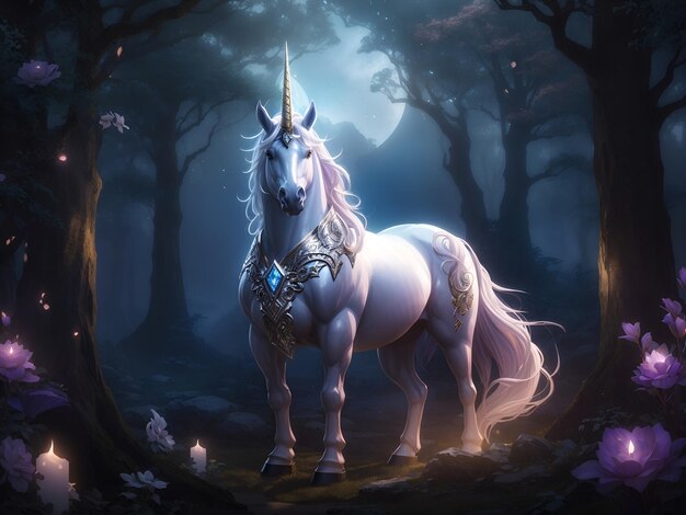 Le portrait de la licorne magique