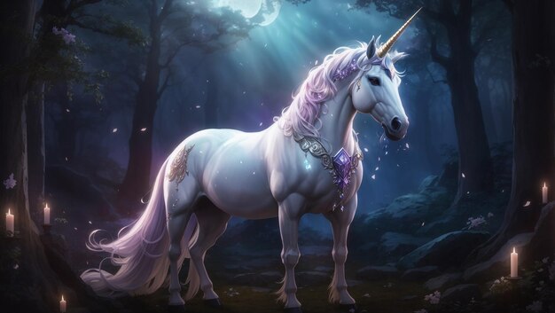 Le portrait de la licorne magique