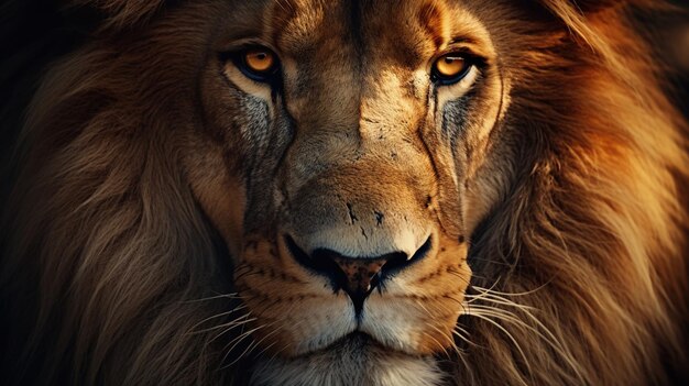 Portrait d'un lion africain