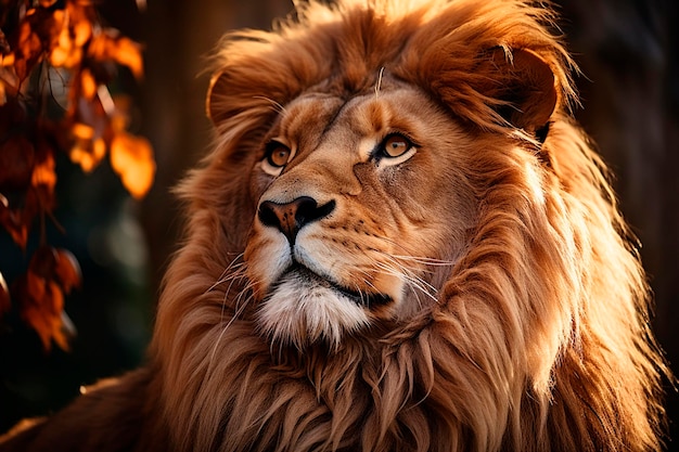 Portrait de lion avec une belle apparence