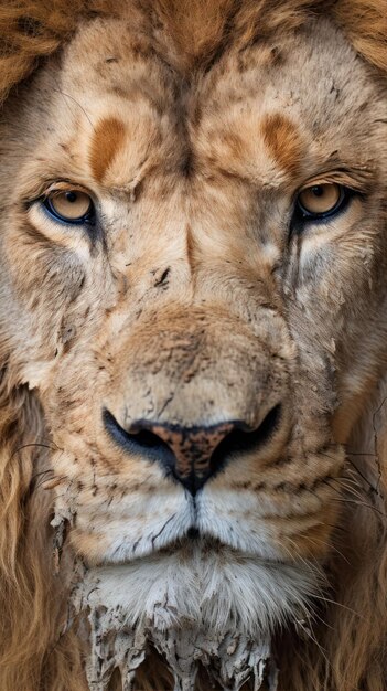 Photo portrait d'un lion