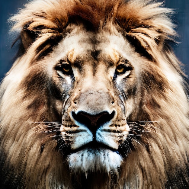 portrait d'un lion