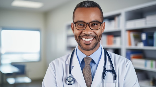 Portrait d'un médecin dans son cabinet