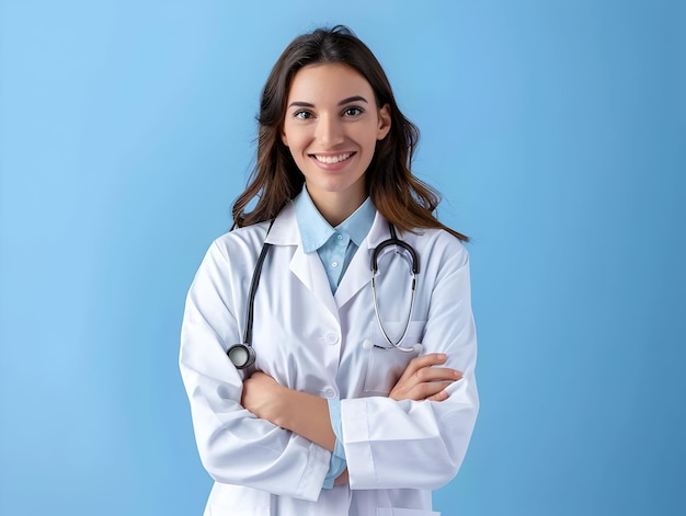 portrait de médecin masculin ou féminin concept de personnel médical de soins de santé portrait de docteur confiant