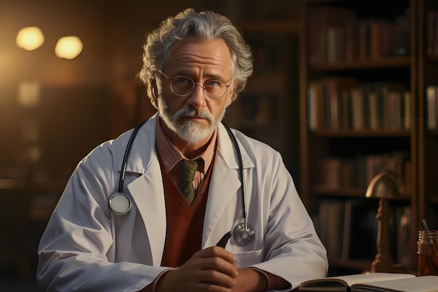 Portrait d'un médecin de sexe masculin