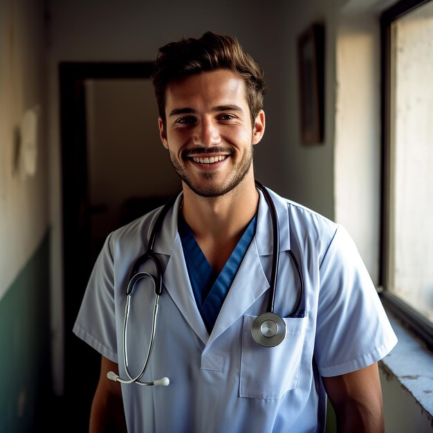 Portrait d'un médecin en uniforme