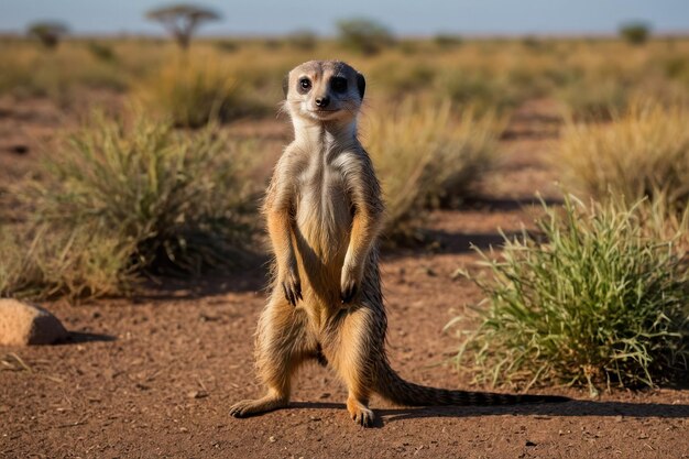 Portrait de Meerkat avec un regard aigu