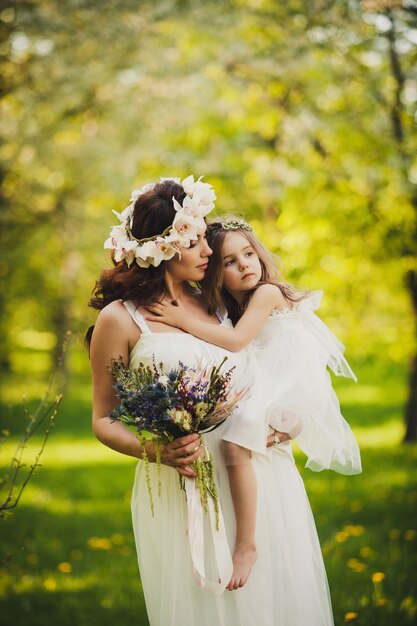 Portrait d&#39;une mère et fille