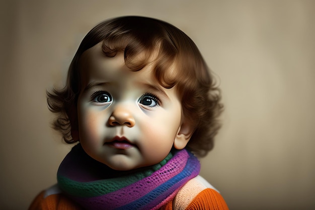 Portrait de mignon petit bébé