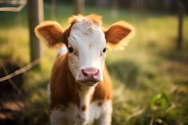 Portrait d'une mignonne vache