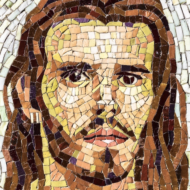 Portrait en mosaïque de Jésus-Christ