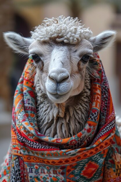 Portrait d'un mouton Fête d'Eid al-Adha Mubarak une fête qui est célébrée après le point culminant du Hajj annuel La fête du sacrifice