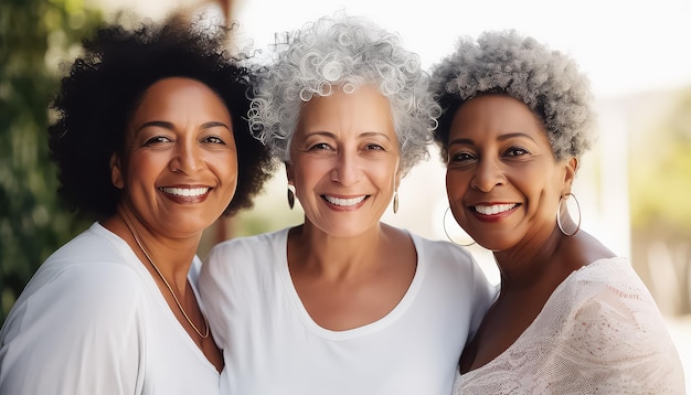 Portrait multiculturel ancien de femmes de différentes races 8 mars Journée mondiale de la femme