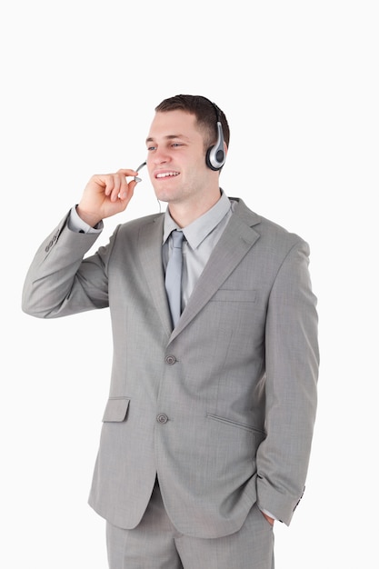 Portrait d&#39;un opérateur avec un casque