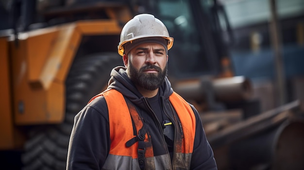 Portrait d'un ouvrier au cœur de la construction