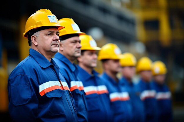 portrait d'ouvriers techniciens ingénieurs professionnels chapeaux fatigués par le stress de l'été chaud