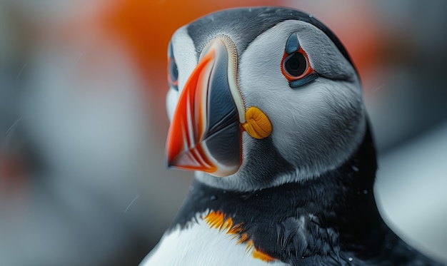 Portrait d'un papillon debout sur le fond du drapeau d'Islande, un symbole de l'Islande