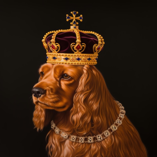 Portrait de pedigree chien de race pure AI génératif
