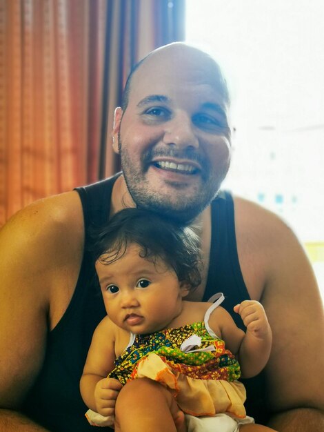 Photo portrait d'un père et d'un fils