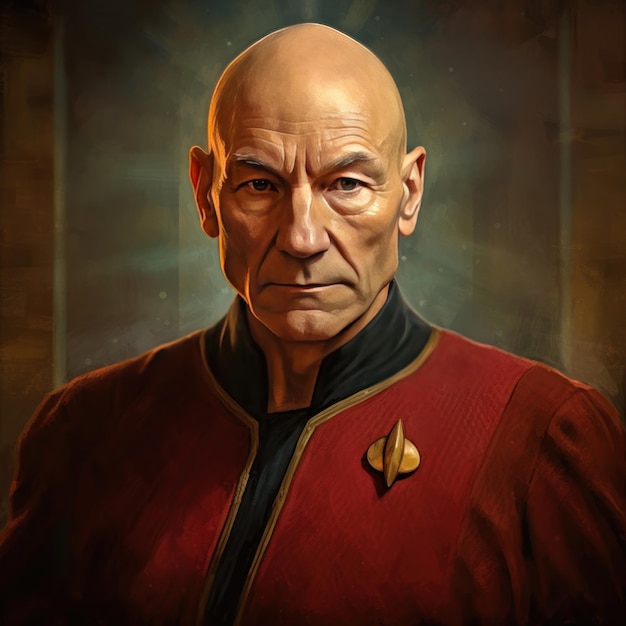 Un portrait d'un personnage de star trek.