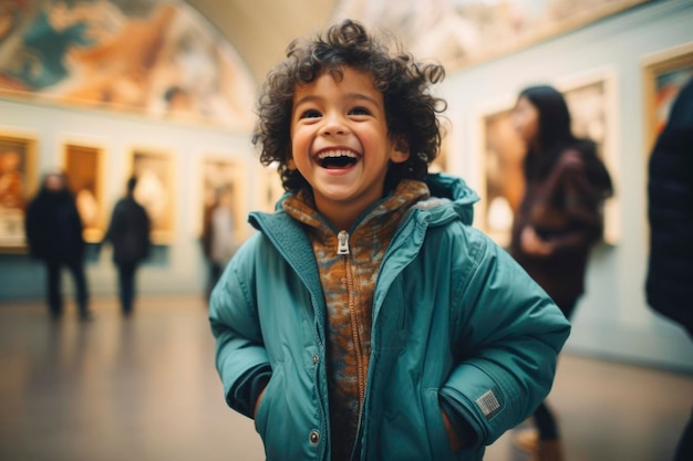 Portrait d'une personne dans le musée