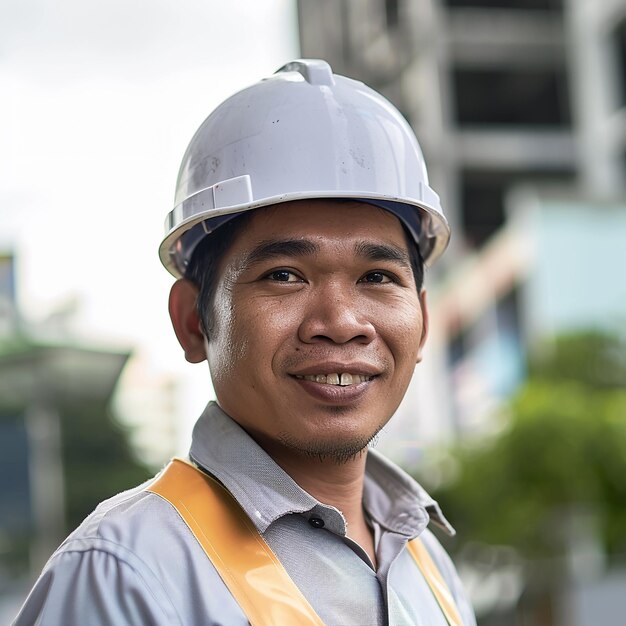 Portrait de personne masculine ingénieur entrepreneur souriant tenue professionnelle