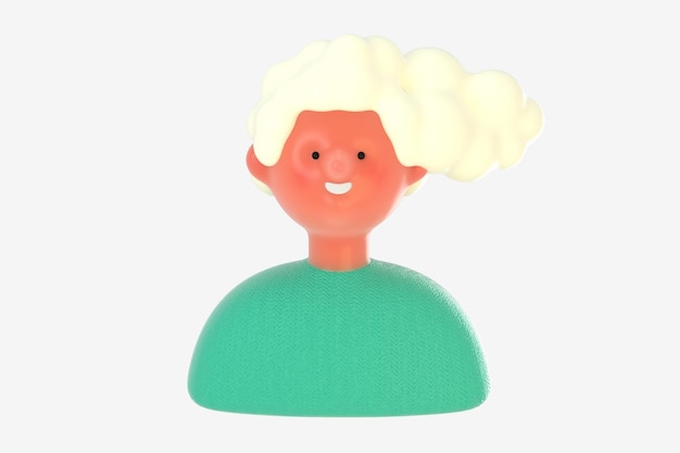 Portrait de personnes lumineuses en 3D d'une jeune femme