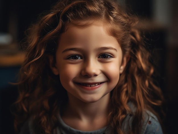 Portrait de petite fille souriante