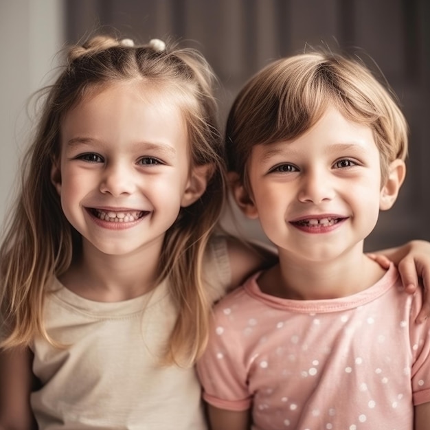 Portrait de petits enfants smiley