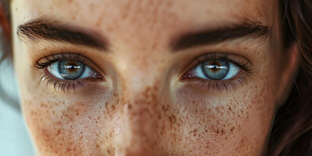 Portrait photo d'une belle jeune femme en gros plan