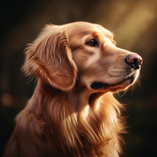 portrait photo de chien généré par l'IA