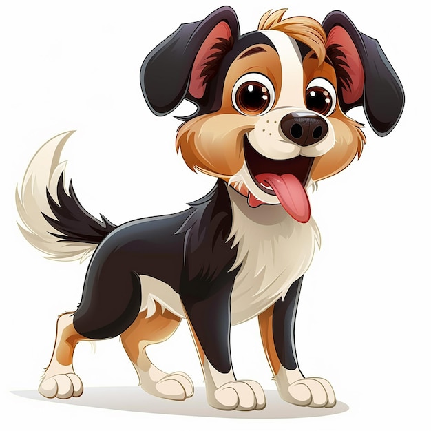 Portrait photo d'un mignon chien chiot de design vectoriel d'animal de compagnie