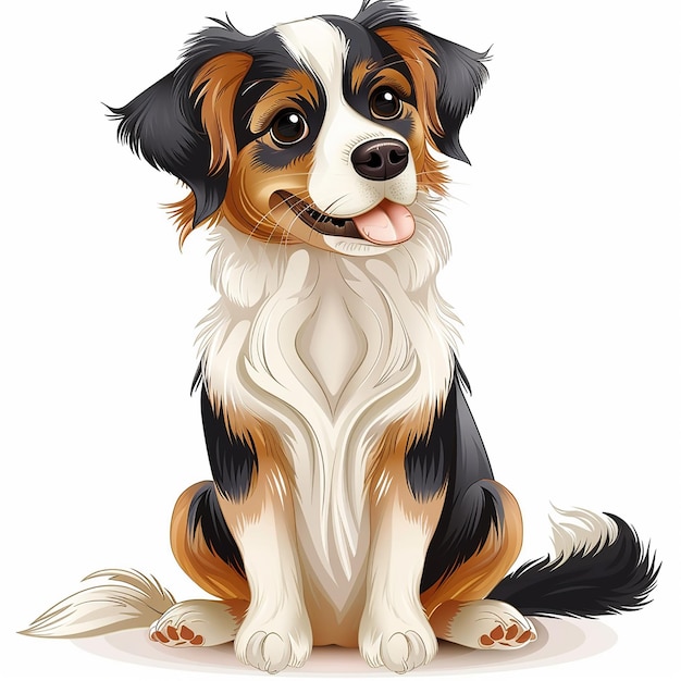 Portrait photo d'un mignon chien chiot de design vectoriel d'animal de compagnie