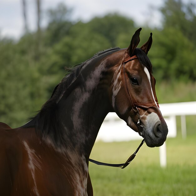 Un portrait photographique du cheval frison