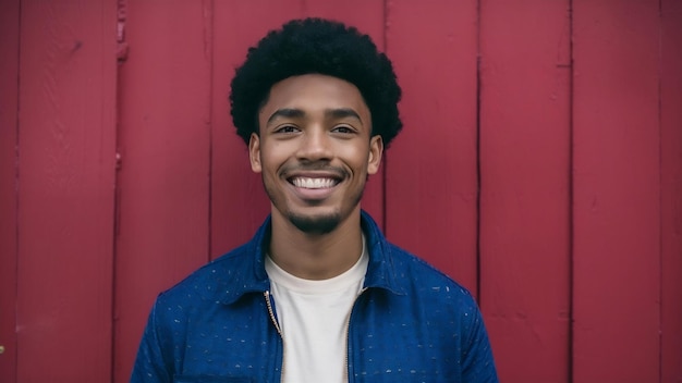 Portrait en pleine longueur d'un jeune Afro-Américain souriant