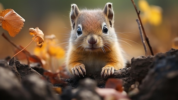 Portrait professionnel de l'écureuil du National Geographic