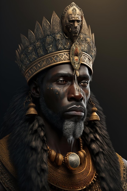 Portrait de roi d'Afrique