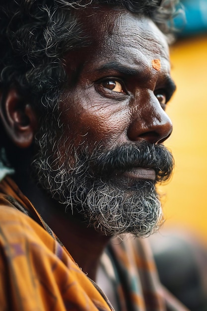 Portrait d'un Sadhu à Pushkar dans le Rajasthan, en Inde