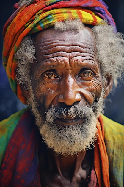 Le portrait d'un sadhu