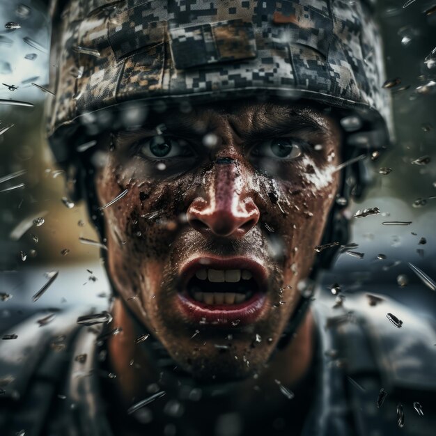 Portrait d'un soldat de l'armée