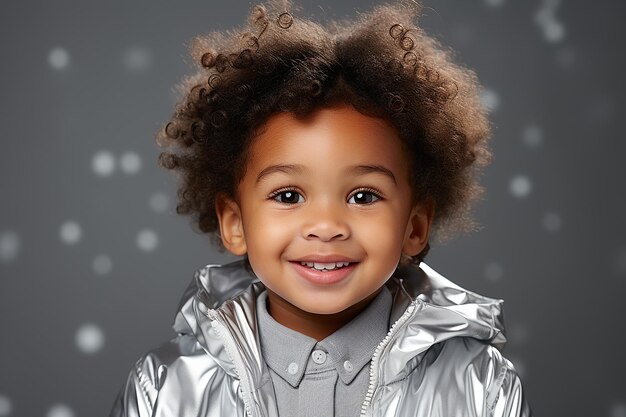 Photo portrait en studio d'un mignon petit garçon africain debout sur des arrière-plans de couleurs différentes