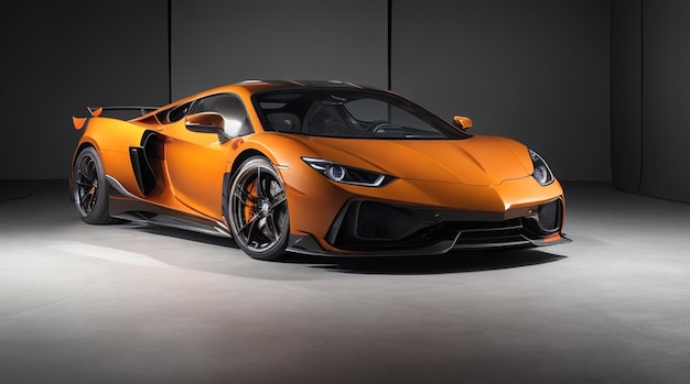 Portrait en studio d'une voiture de sport de luxe