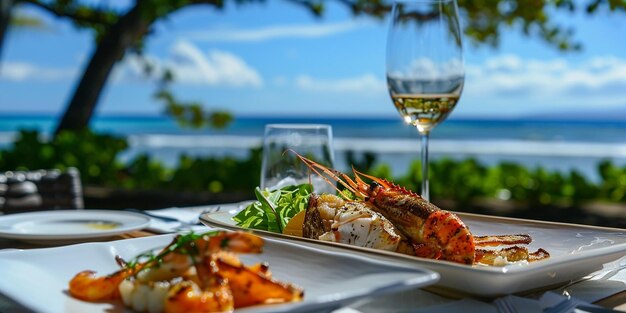 Portrait de la symphonie de la mer Fête de fruits de mer fraîchement pêchés