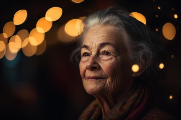 Un portrait de ta mère bokeh Generative AI