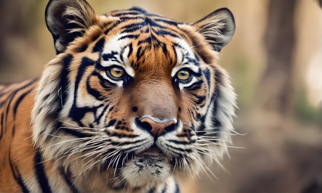 Portrait de tigre en gros plan