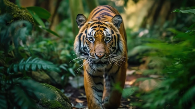 Photo portrait d'un tigre de sumatra