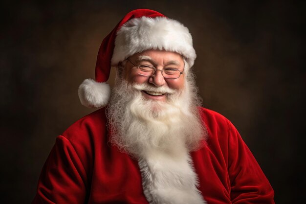 Portrait de vacances de Noël du père Noël souriant