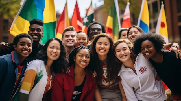 Photo un portrait vibrant et inclusif d'un plongeur ai génératif