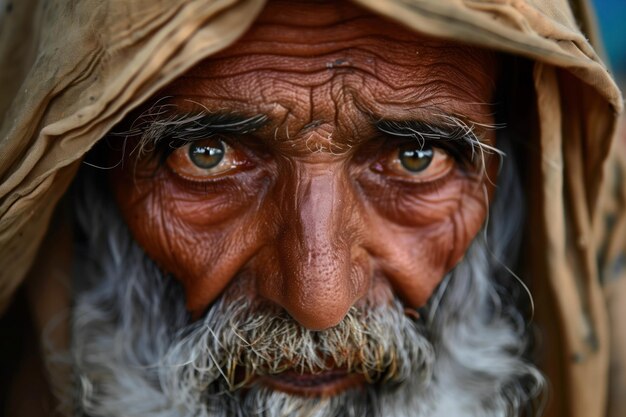 Portrait d'un vieil homme IA générative