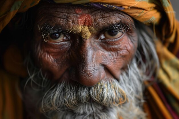 Portrait d'un vieil homme IA générative